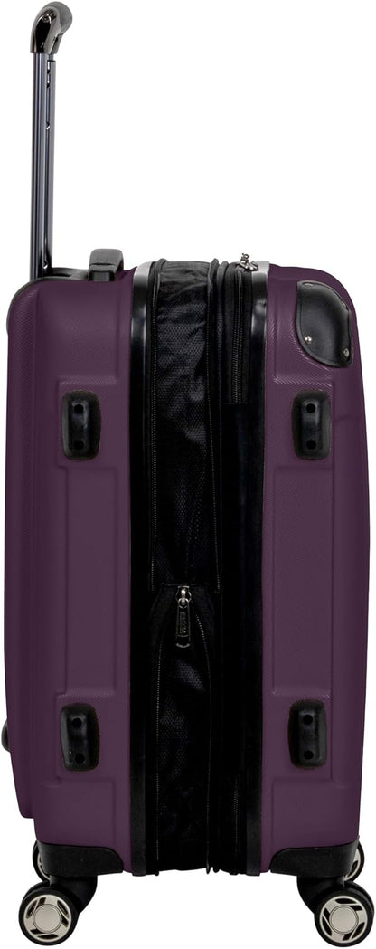 REACTION Renegade Luggage Expandable 8-Wheel Spinner Lightweight Hardside Suitcase, Navy Blue, 20-Inch Carry On