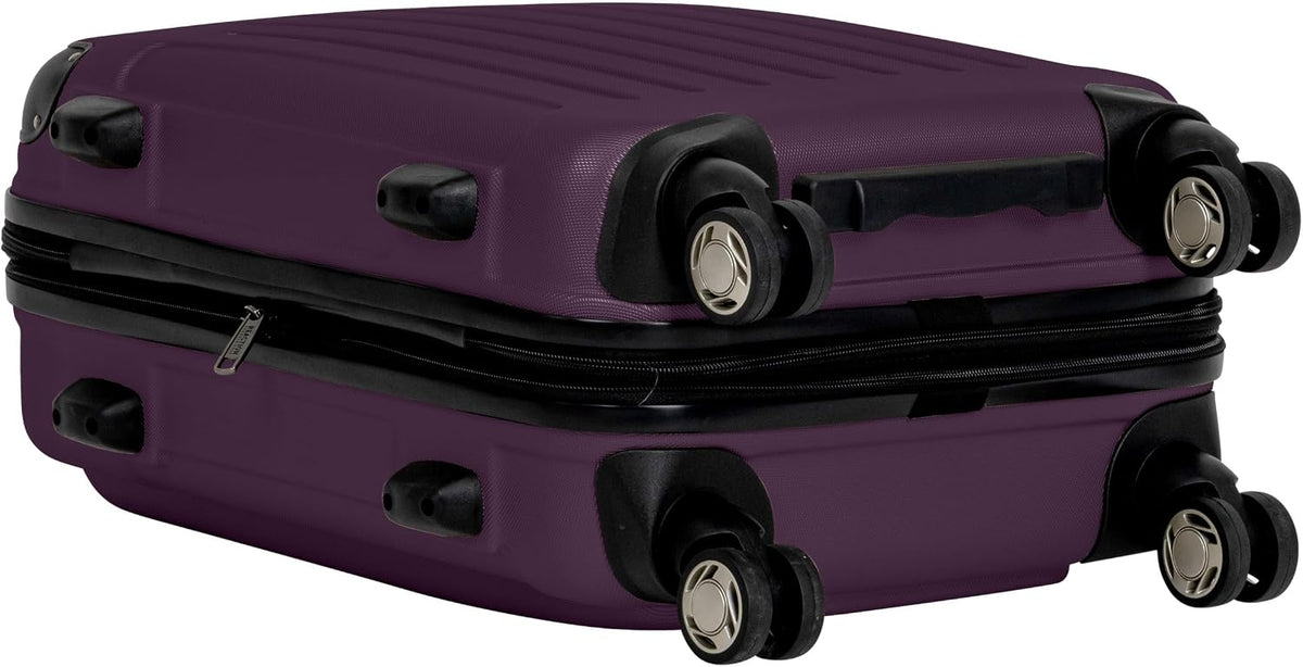 REACTION Renegade Luggage Expandable 8-Wheel Spinner Lightweight Hardside Suitcase, Navy Blue, 20-Inch Carry On