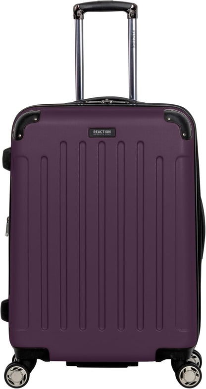 REACTION Renegade Luggage Expandable 8-Wheel Spinner Lightweight Hardside Suitcase, Navy Blue, 20-Inch Carry On