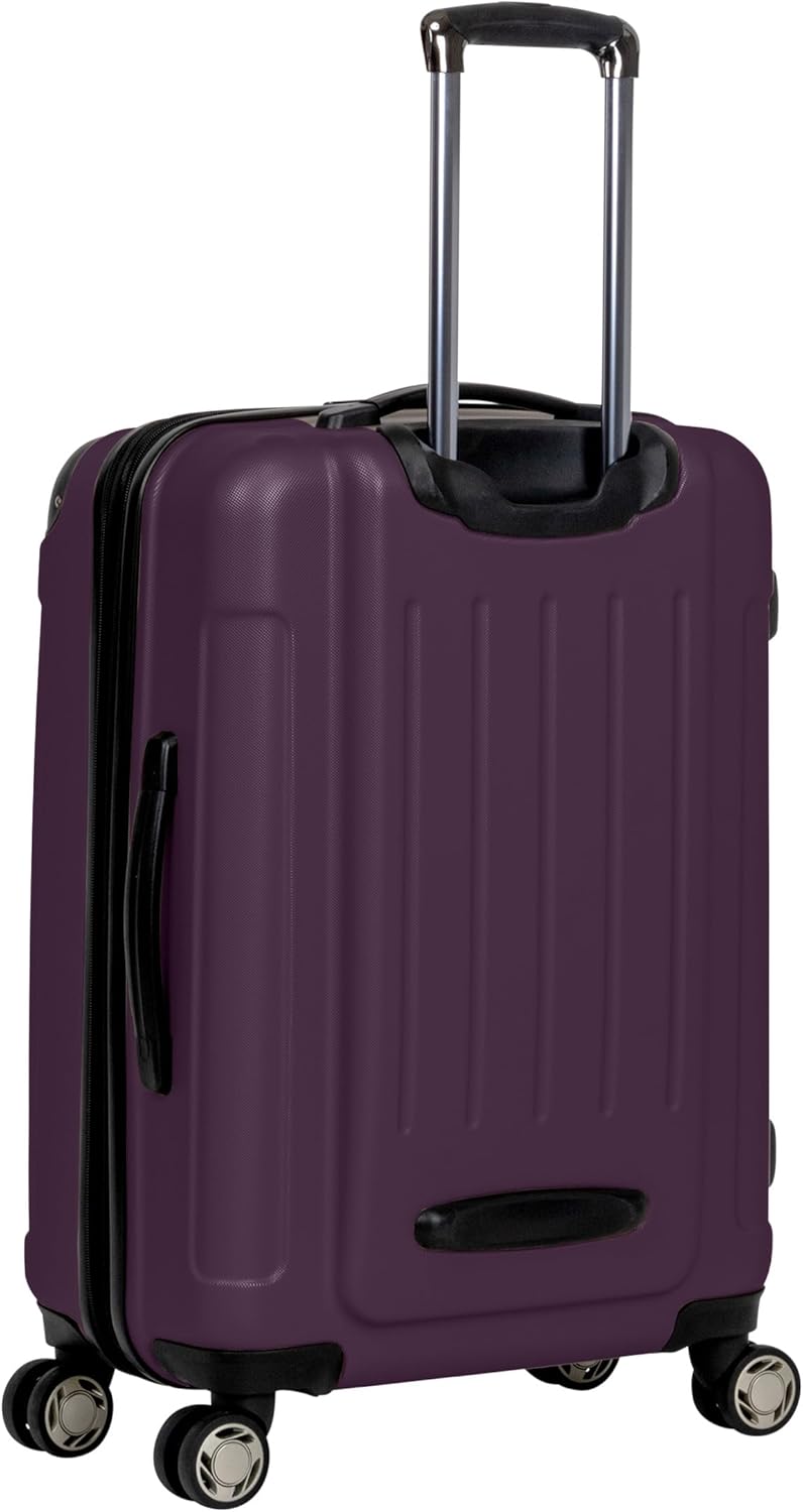 REACTION Renegade Luggage Expandable 8-Wheel Spinner Lightweight Hardside Suitcase, Navy Blue, 20-Inch Carry On