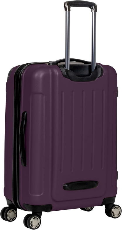 REACTION Renegade Luggage Expandable 8-Wheel Spinner Lightweight Hardside Suitcase, Navy Blue, 20-Inch Carry On
