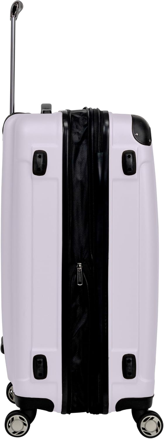 REACTION Renegade Luggage Expandable 8-Wheel Spinner Lightweight Hardside Suitcase, Navy Blue, 20-Inch Carry On