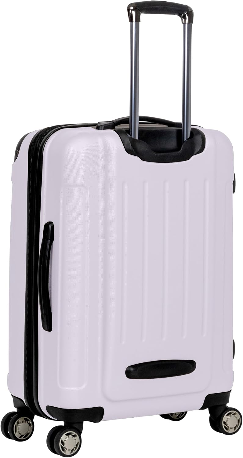 REACTION Renegade Luggage Expandable 8-Wheel Spinner Lightweight Hardside Suitcase, Navy Blue, 20-Inch Carry On