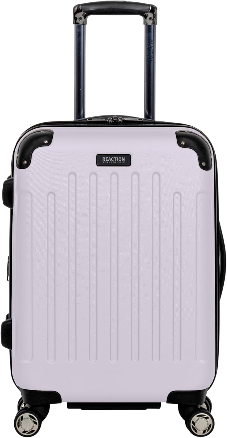 REACTION Renegade Luggage Expandable 8-Wheel Spinner Lightweight Hardside Suitcase, Navy Blue, 20-Inch Carry On