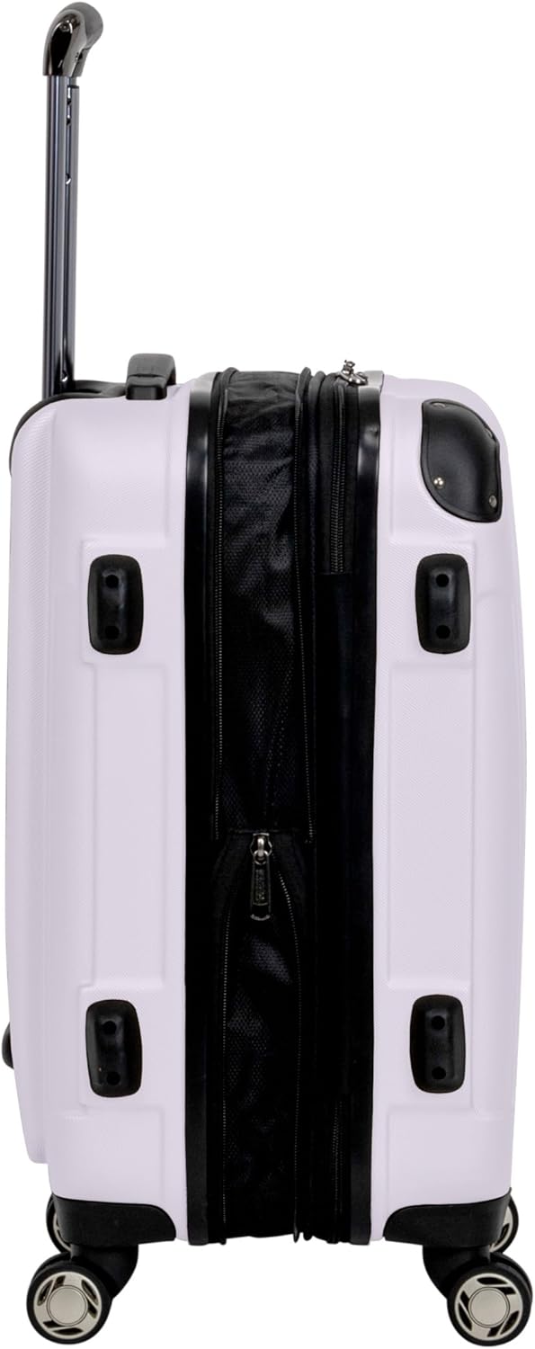 REACTION Renegade Luggage Expandable 8-Wheel Spinner Lightweight Hardside Suitcase, Navy Blue, 20-Inch Carry On