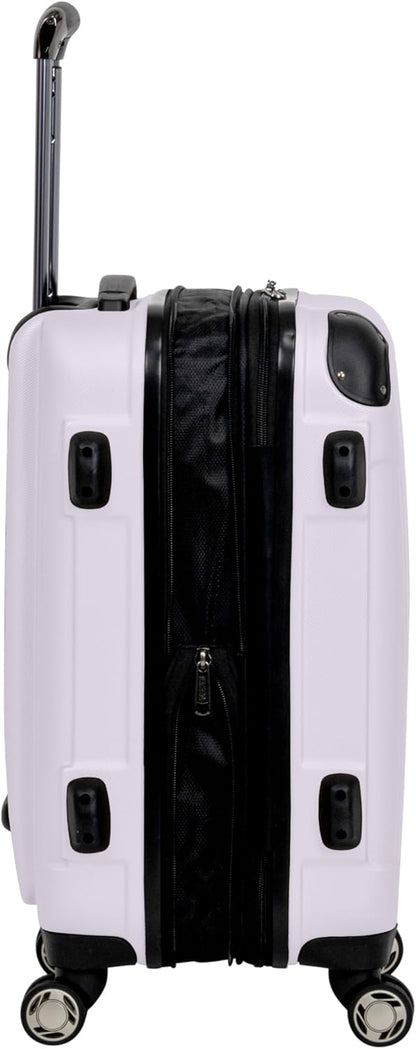 REACTION Renegade Luggage Expandable 8-Wheel Spinner Lightweight Hardside Suitcase, Navy Blue, 20-Inch Carry On