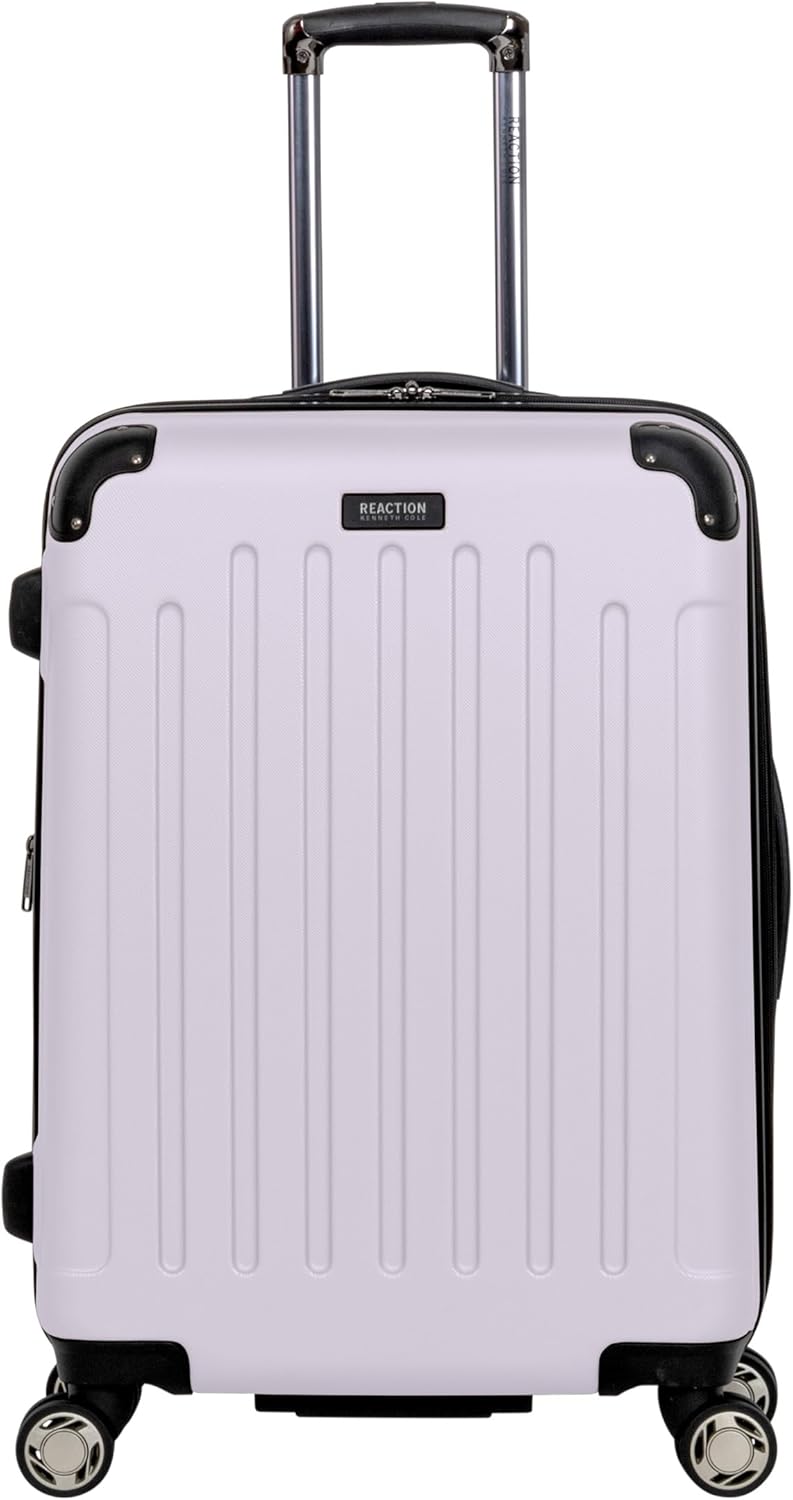 REACTION Renegade Luggage Expandable 8-Wheel Spinner Lightweight Hardside Suitcase, Navy Blue, 20-Inch Carry On