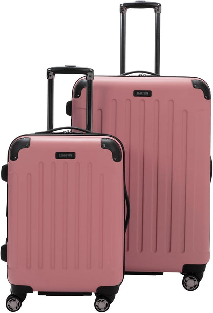 REACTION Renegade Luggage Expandable 8-Wheel Spinner Lightweight Hardside Suitcase, Navy Blue, 20-Inch Carry On