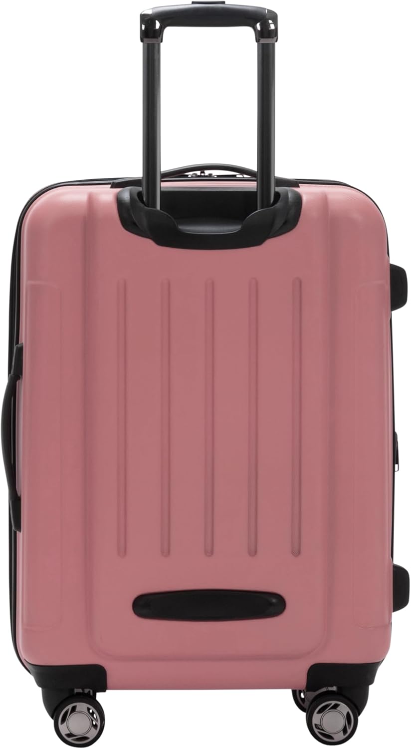 REACTION Renegade Luggage Expandable 8-Wheel Spinner Lightweight Hardside Suitcase, Navy Blue, 20-Inch Carry On