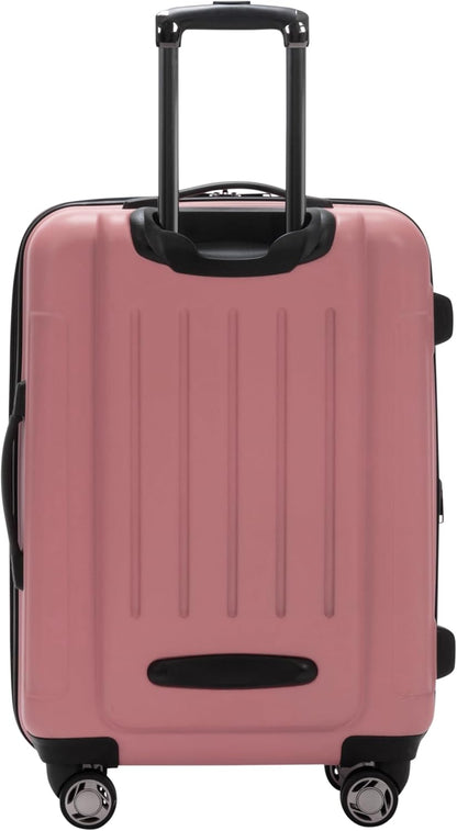 REACTION Renegade Luggage Expandable 8-Wheel Spinner Lightweight Hardside Suitcase, Navy Blue, 20-Inch Carry On
