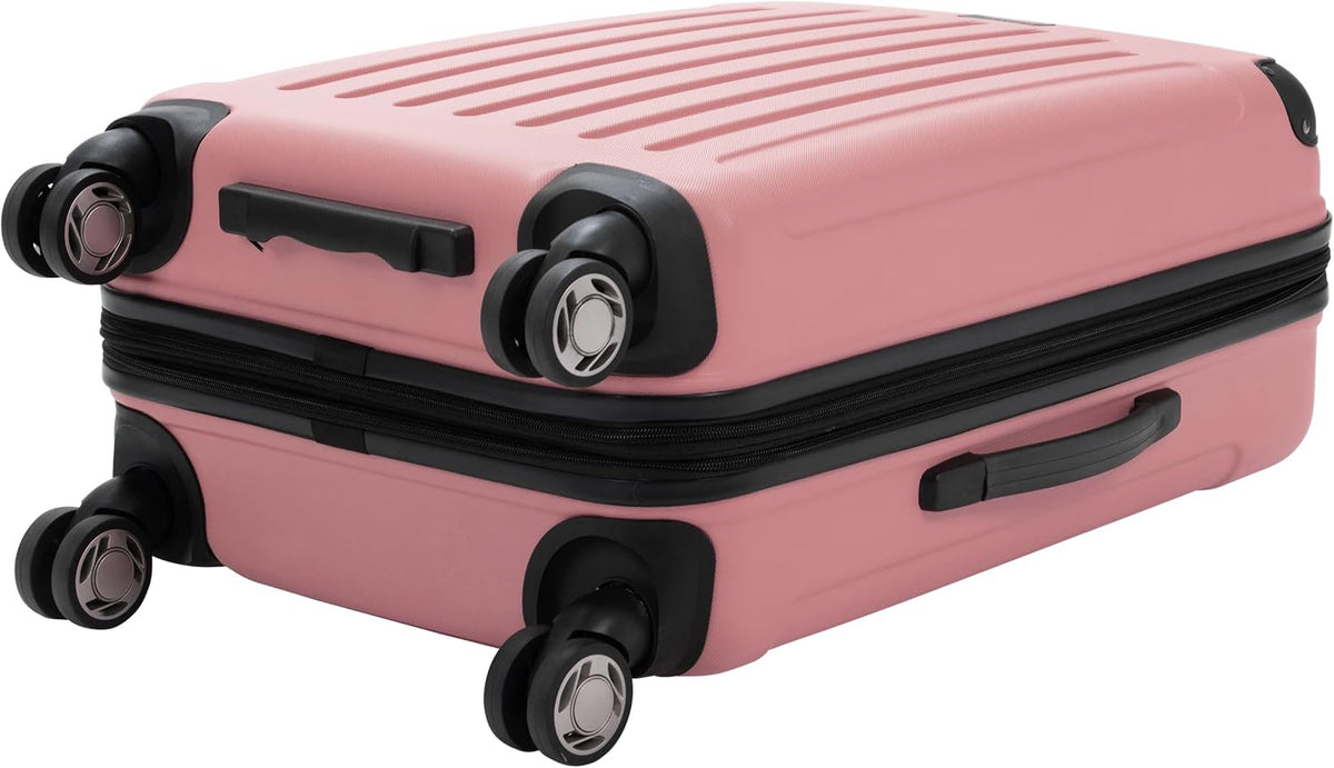 REACTION Renegade Luggage Expandable 8-Wheel Spinner Lightweight Hardside Suitcase, Navy Blue, 20-Inch Carry On