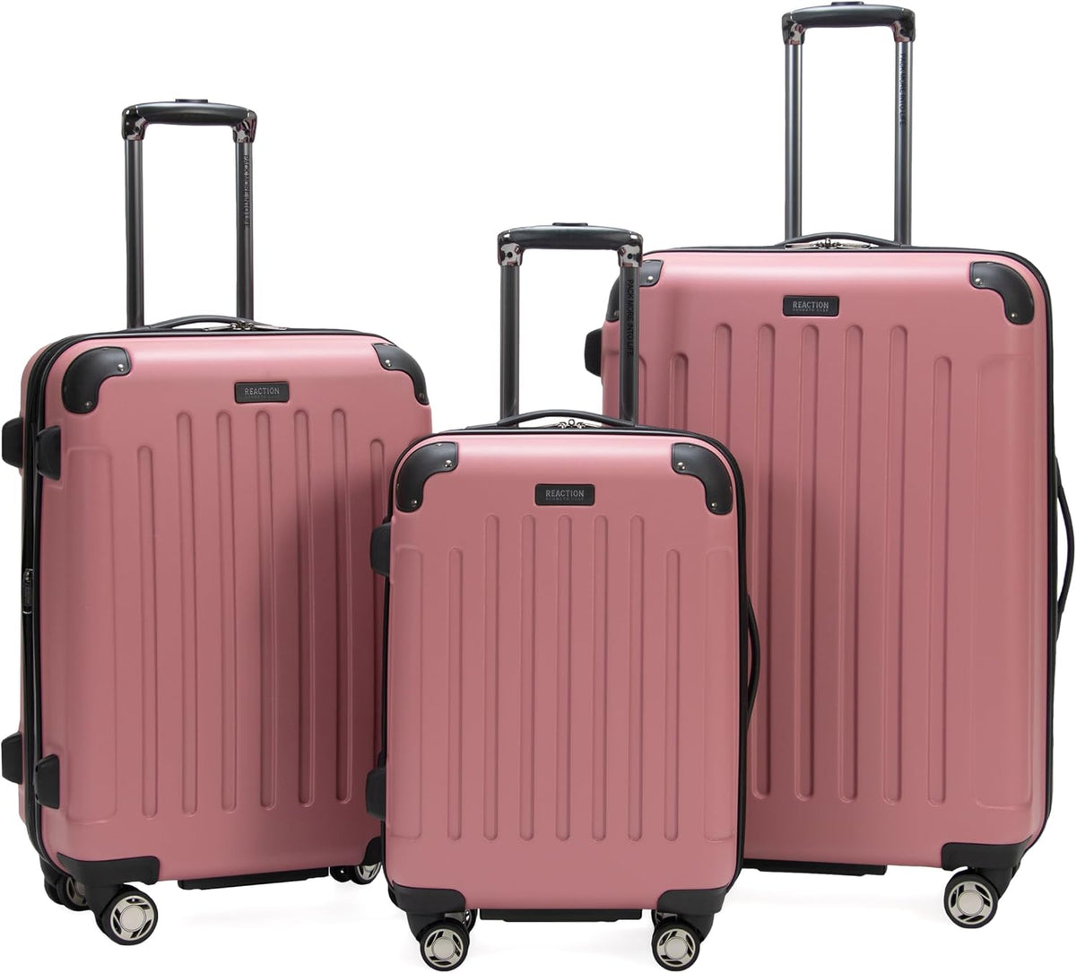 REACTION Renegade Luggage Expandable 8-Wheel Spinner Lightweight Hardside Suitcase, Navy Blue, 20-Inch Carry On