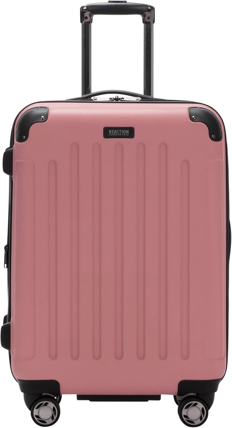 REACTION Renegade Luggage Expandable 8-Wheel Spinner Lightweight Hardside Suitcase, Navy Blue, 20-Inch Carry On
