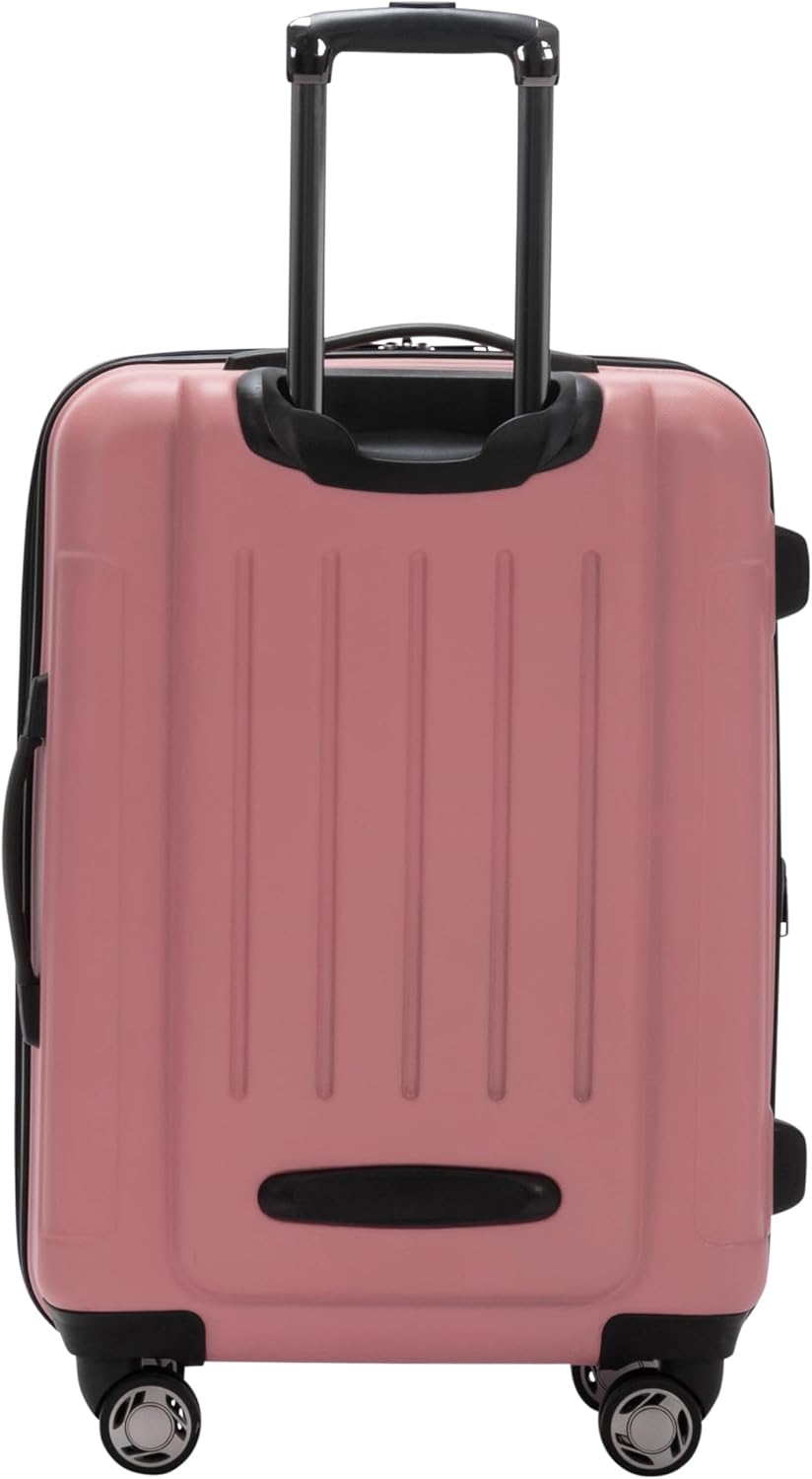 REACTION Renegade Luggage Expandable 8-Wheel Spinner Lightweight Hardside Suitcase, Navy Blue, 20-Inch Carry On
