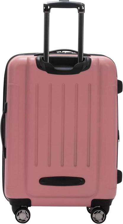 REACTION Renegade Luggage Expandable 8-Wheel Spinner Lightweight Hardside Suitcase, Navy Blue, 20-Inch Carry On