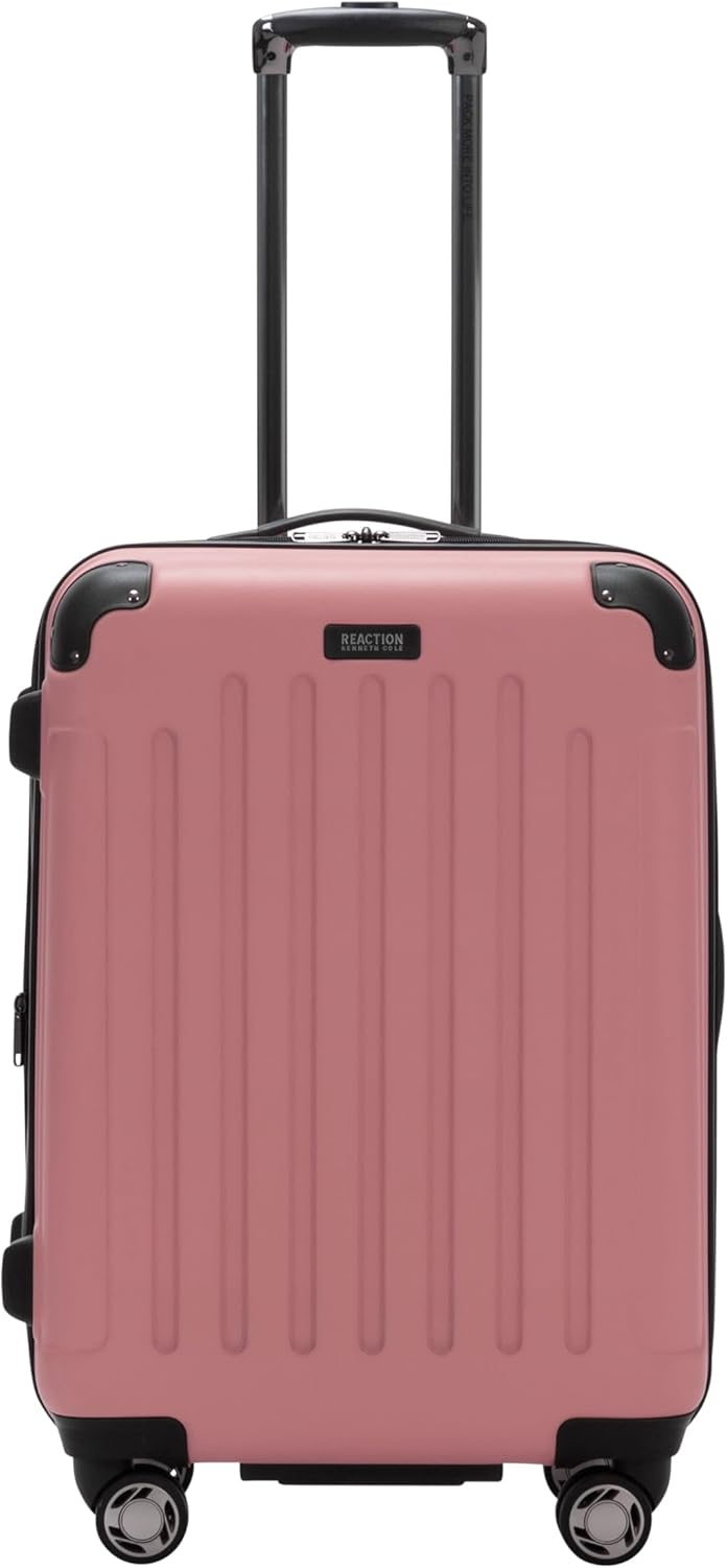 REACTION Renegade Luggage Expandable 8-Wheel Spinner Lightweight Hardside Suitcase, Navy Blue, 20-Inch Carry On