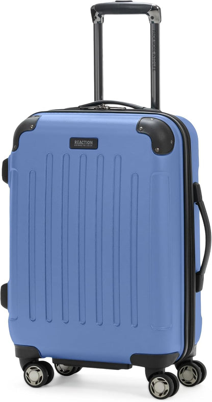REACTION Renegade Luggage Expandable 8-Wheel Spinner Lightweight Hardside Suitcase, Navy Blue, 20-Inch Carry On