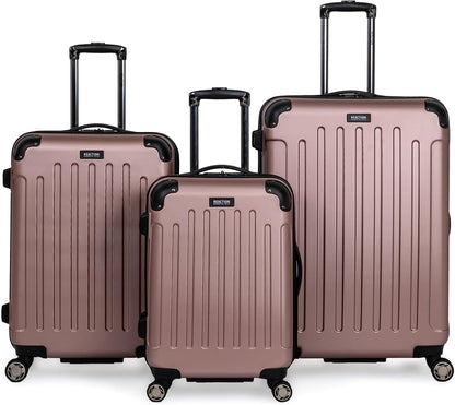 REACTION Renegade Luggage Expandable 8-Wheel Spinner Lightweight Hardside Suitcase, Navy Blue, 20-Inch Carry On