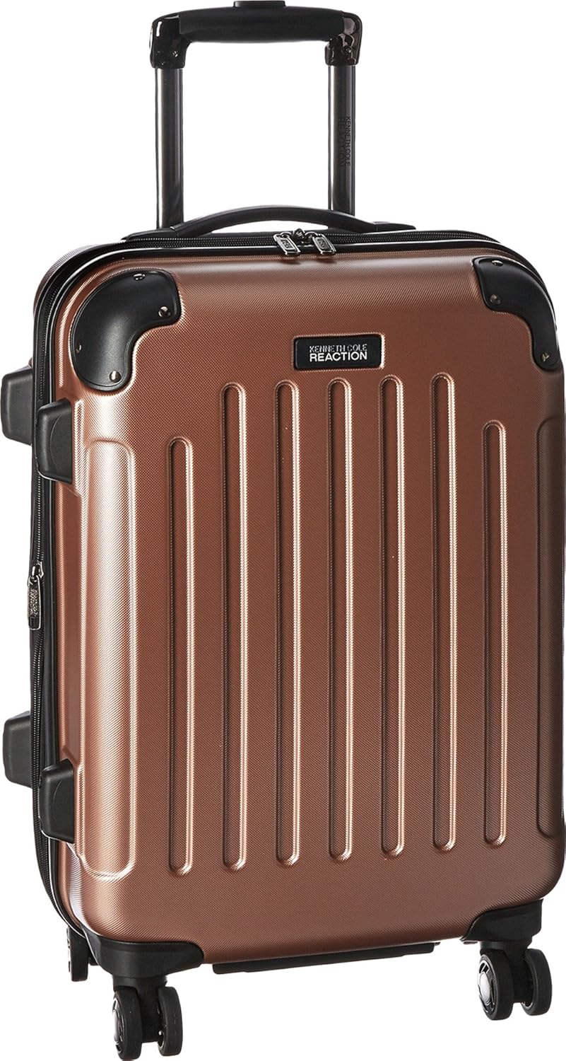 REACTION Renegade Luggage Expandable 8-Wheel Spinner Lightweight Hardside Suitcase, Navy Blue, 20-Inch Carry On