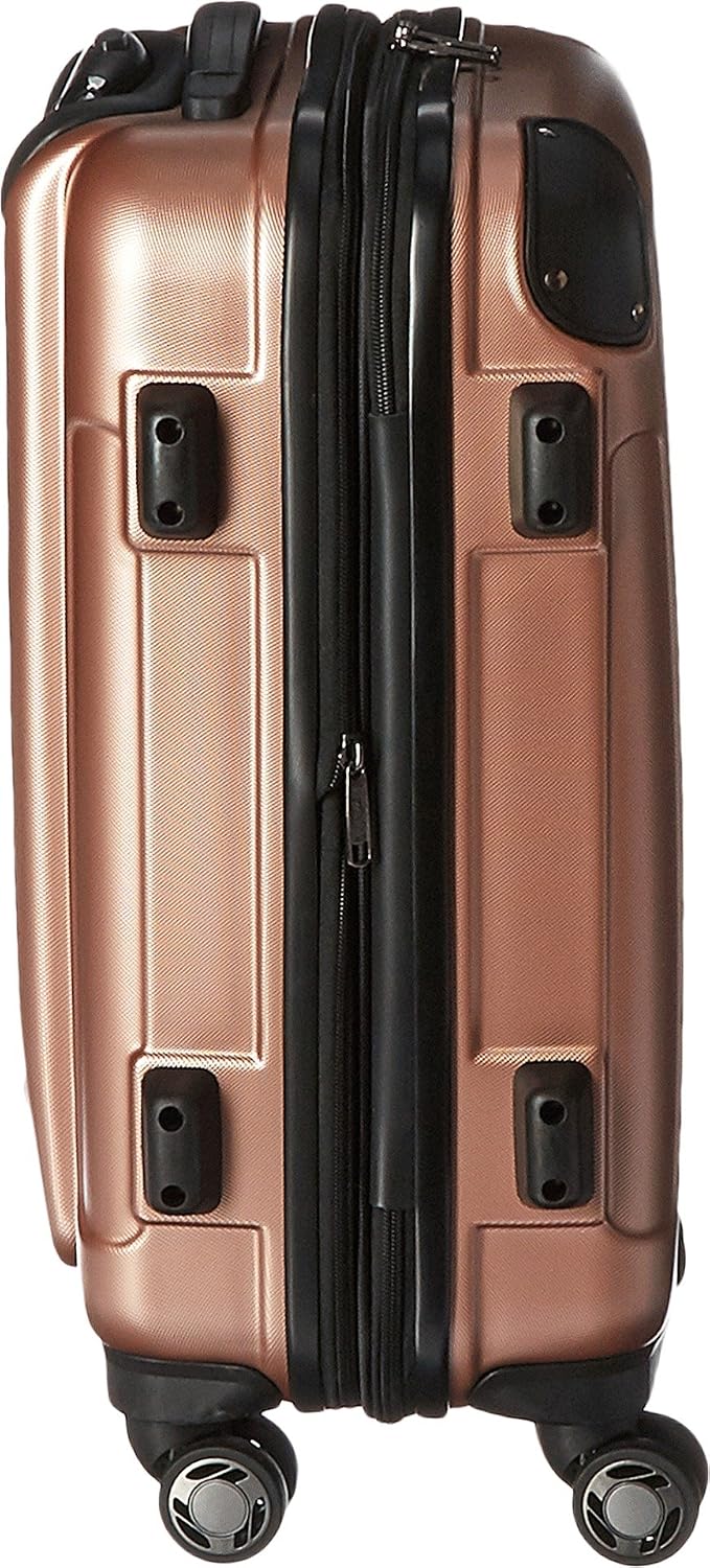 REACTION Renegade Luggage Expandable 8-Wheel Spinner Lightweight Hardside Suitcase, Navy Blue, 20-Inch Carry On