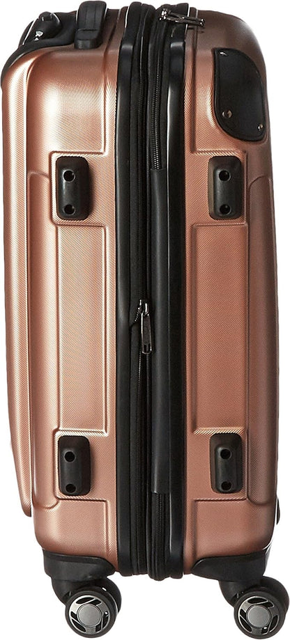 REACTION Renegade Luggage Expandable 8-Wheel Spinner Lightweight Hardside Suitcase, Navy Blue, 20-Inch Carry On