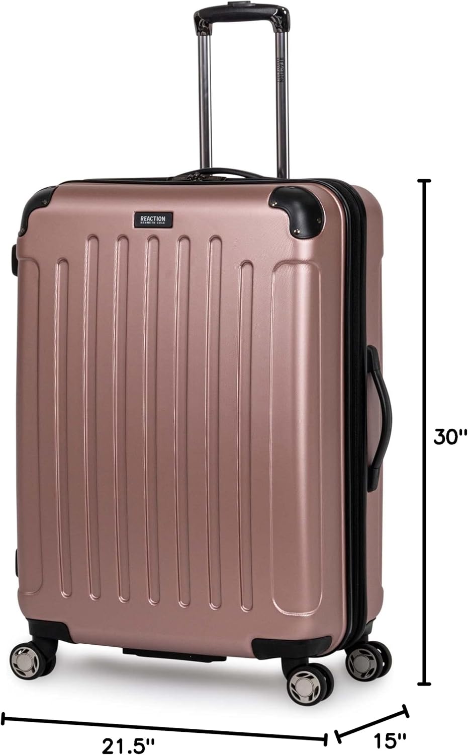 REACTION Renegade Luggage Expandable 8-Wheel Spinner Lightweight Hardside Suitcase, Navy Blue, 20-Inch Carry On