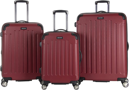 REACTION Renegade Luggage Expandable 8-Wheel Spinner Lightweight Hardside Suitcase, Navy Blue, 20-Inch Carry On