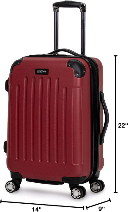 REACTION Renegade Luggage Expandable 8-Wheel Spinner Lightweight Hardside Suitcase, Navy Blue, 20-Inch Carry On