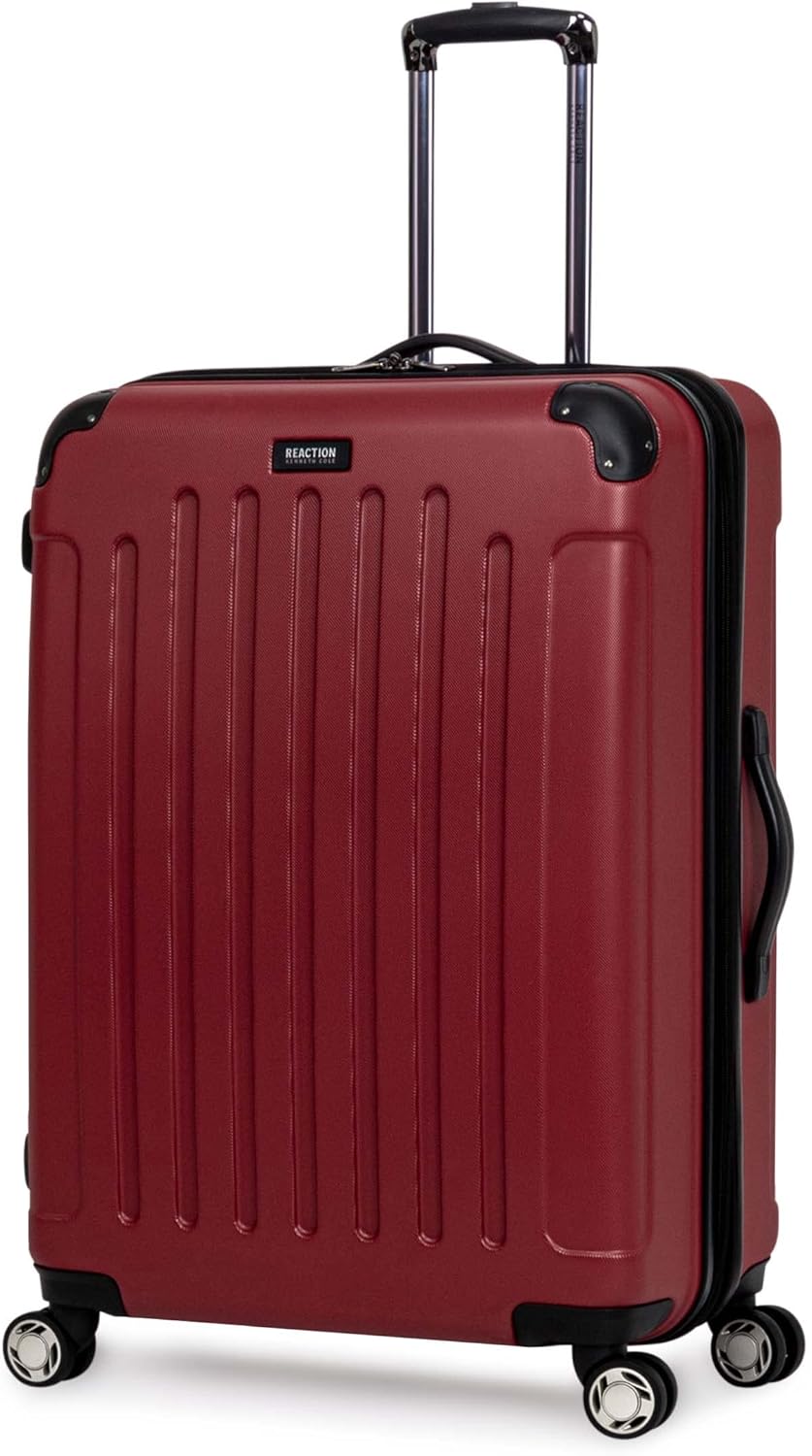 REACTION Renegade Luggage Expandable 8-Wheel Spinner Lightweight Hardside Suitcase, Navy Blue, 20-Inch Carry On