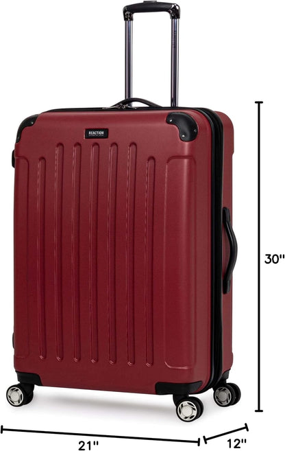 REACTION Renegade Luggage Expandable 8-Wheel Spinner Lightweight Hardside Suitcase, Navy Blue, 20-Inch Carry On