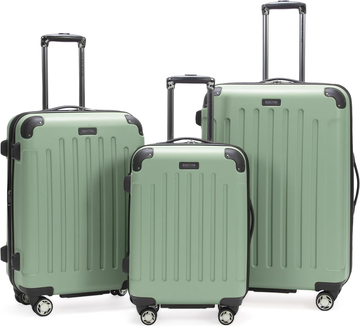 REACTION Renegade Luggage Expandable 8-Wheel Spinner Lightweight Hardside Suitcase, Navy Blue, 20-Inch Carry On