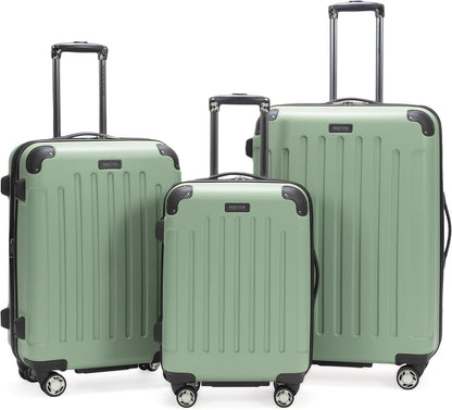 REACTION Renegade Luggage Expandable 8-Wheel Spinner Lightweight Hardside Suitcase, Navy Blue, 20-Inch Carry On