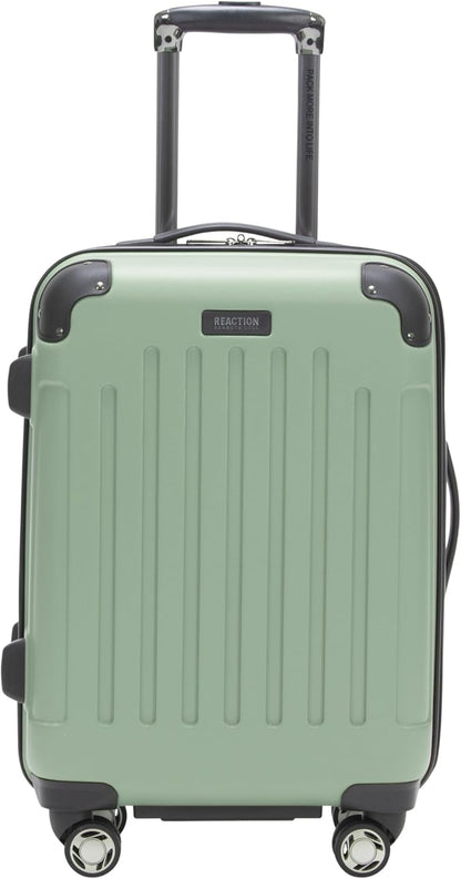 REACTION Renegade Luggage Expandable 8-Wheel Spinner Lightweight Hardside Suitcase, Navy Blue, 20-Inch Carry On