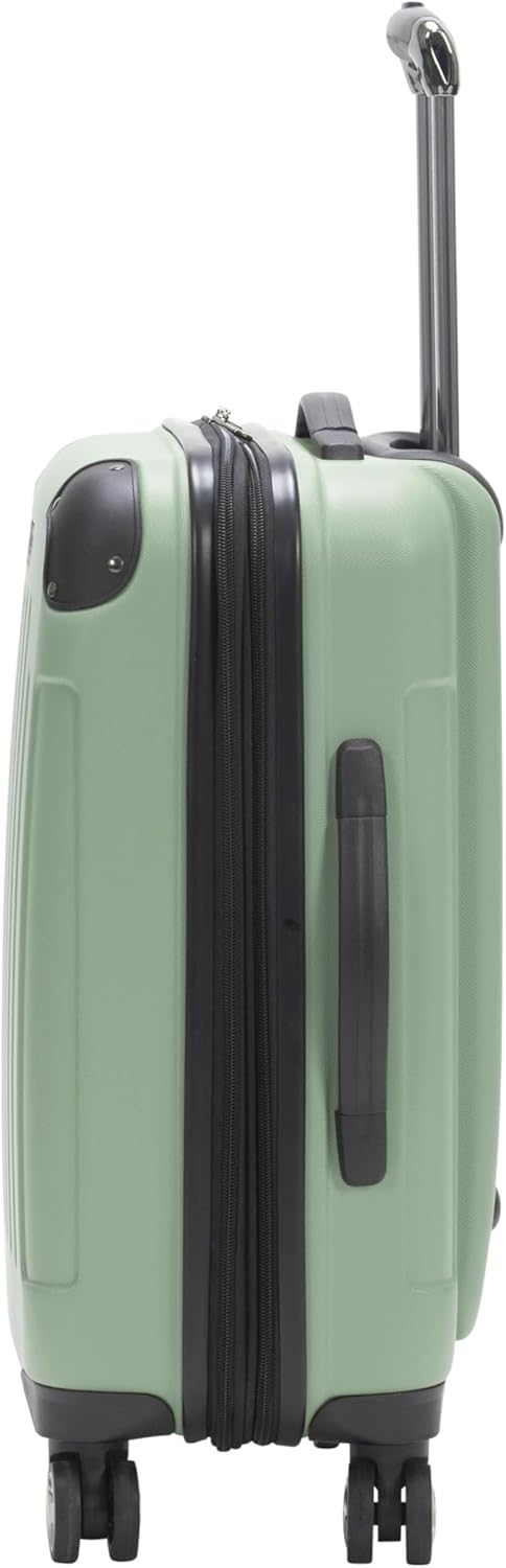 REACTION Renegade Luggage Expandable 8-Wheel Spinner Lightweight Hardside Suitcase, Navy Blue, 20-Inch Carry On