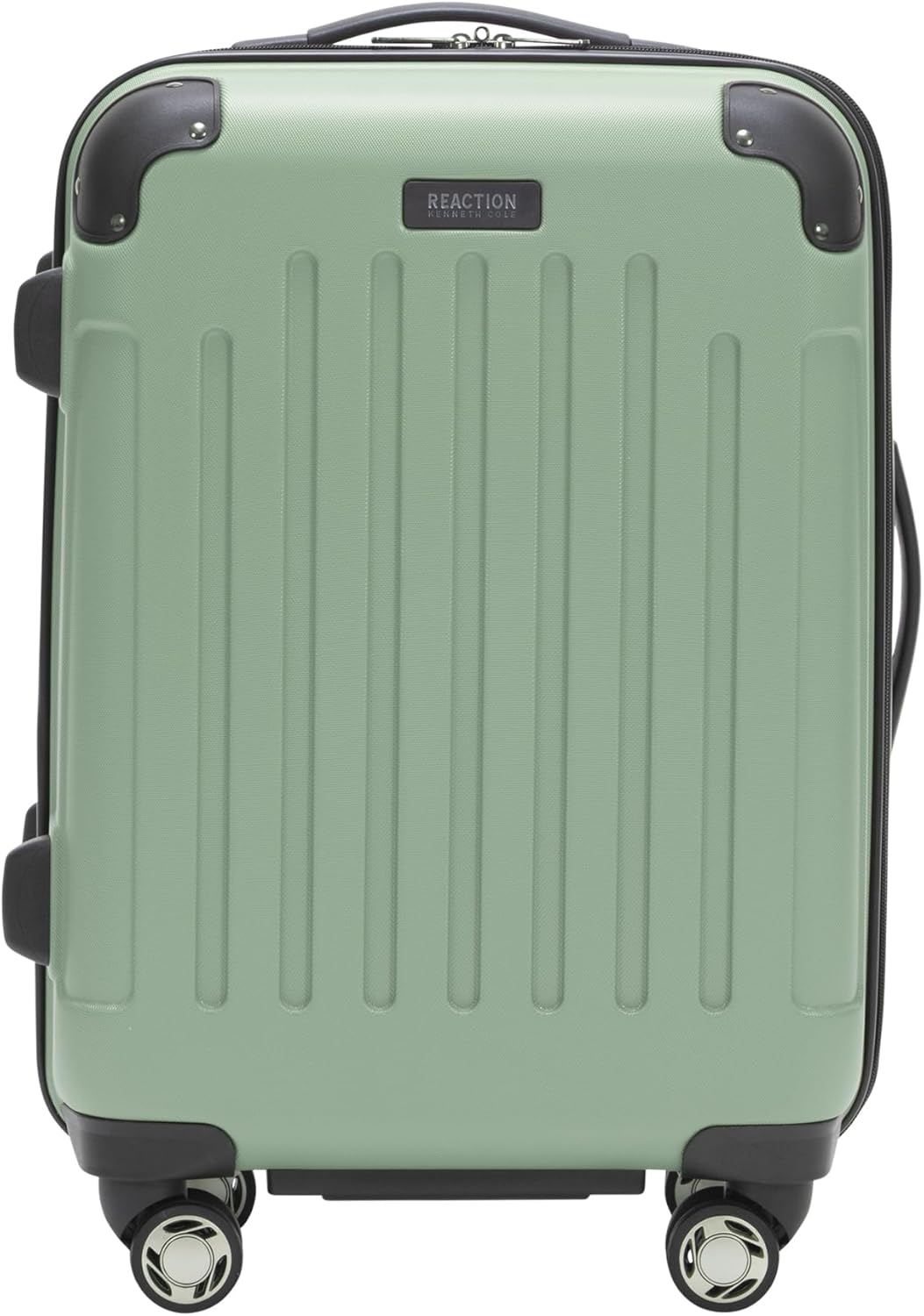 REACTION Renegade Luggage Expandable 8-Wheel Spinner Lightweight Hardside Suitcase, Navy Blue, 20-Inch Carry On