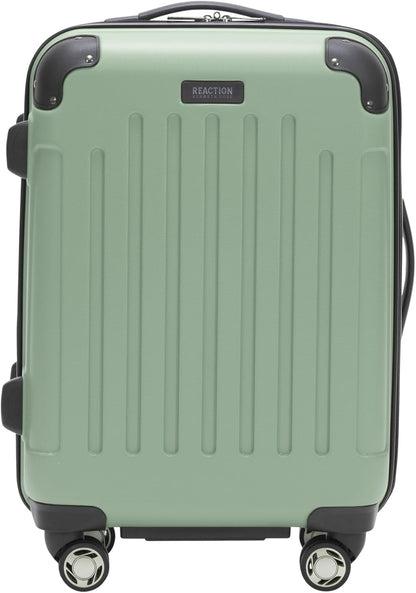 REACTION Renegade Luggage Expandable 8-Wheel Spinner Lightweight Hardside Suitcase, Navy Blue, 20-Inch Carry On