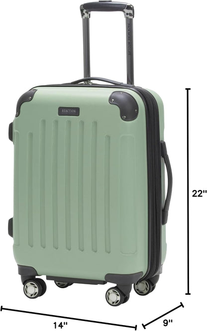 REACTION Renegade Luggage Expandable 8-Wheel Spinner Lightweight Hardside Suitcase, Navy Blue, 20-Inch Carry On