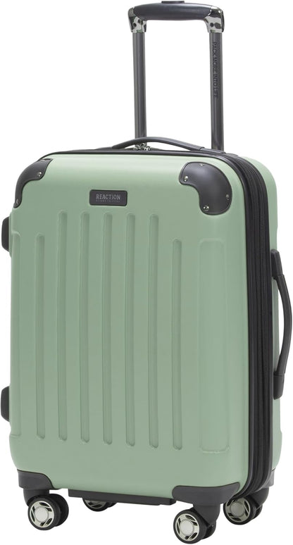 REACTION Renegade Luggage Expandable 8-Wheel Spinner Lightweight Hardside Suitcase, Navy Blue, 20-Inch Carry On