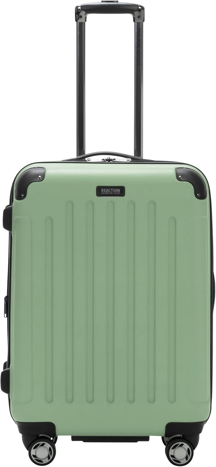 REACTION Renegade Luggage Expandable 8-Wheel Spinner Lightweight Hardside Suitcase, Navy Blue, 20-Inch Carry On