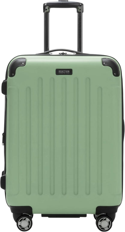 REACTION Renegade Luggage Expandable 8-Wheel Spinner Lightweight Hardside Suitcase, Navy Blue, 20-Inch Carry On