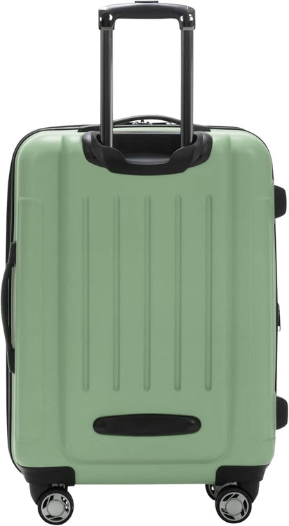 REACTION Renegade Luggage Expandable 8-Wheel Spinner Lightweight Hardside Suitcase, Navy Blue, 20-Inch Carry On