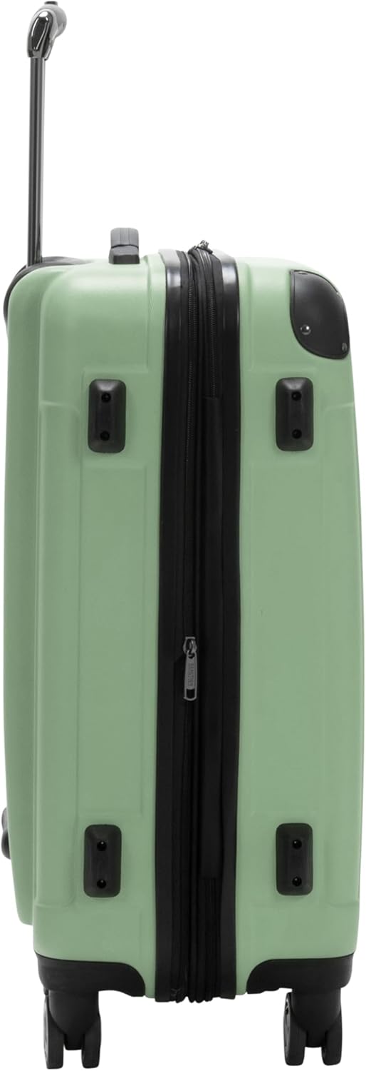 REACTION Renegade Luggage Expandable 8-Wheel Spinner Lightweight Hardside Suitcase, Navy Blue, 20-Inch Carry On