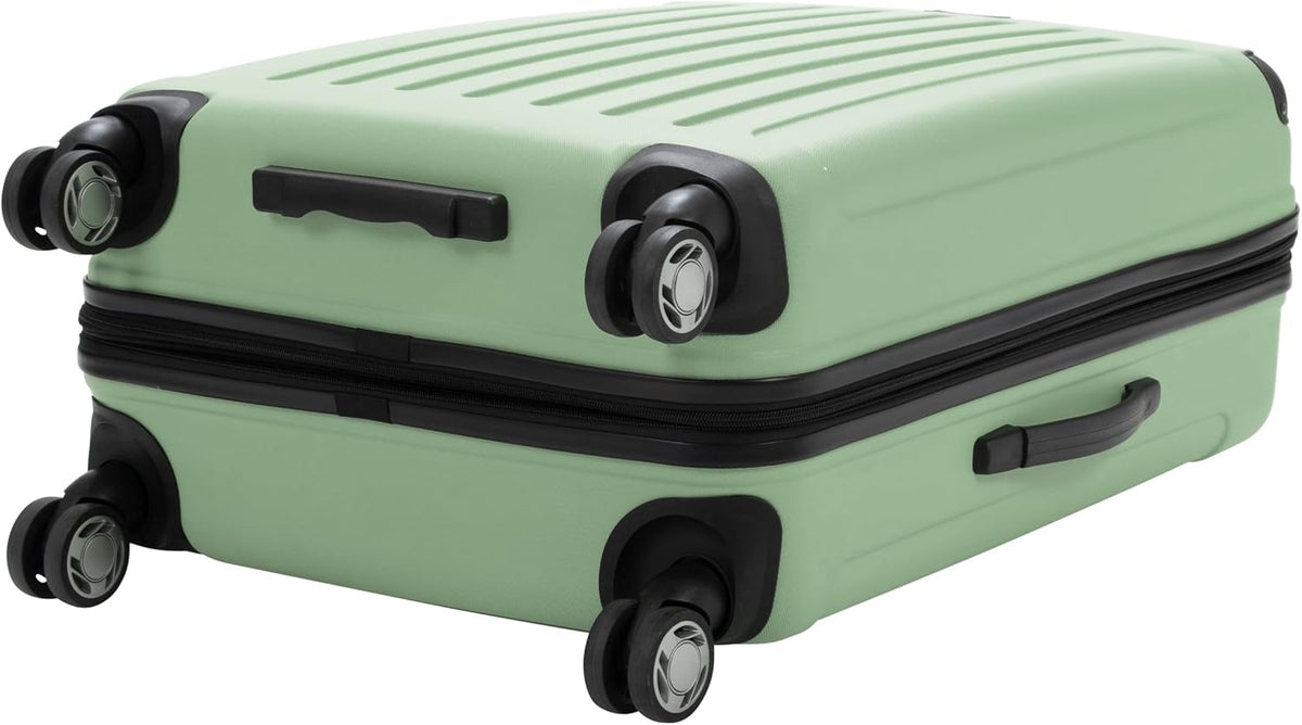 REACTION Renegade Luggage Expandable 8-Wheel Spinner Lightweight Hardside Suitcase, Navy Blue, 20-Inch Carry On