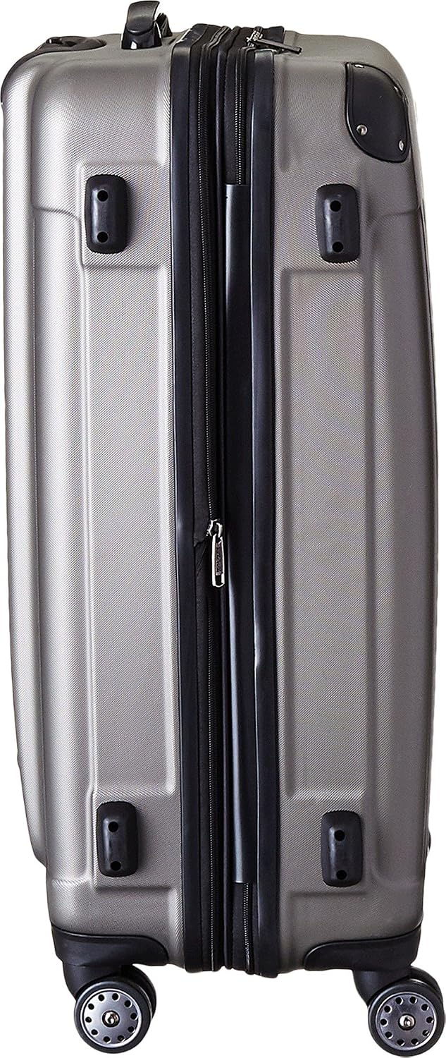 REACTION Renegade Luggage Expandable 8-Wheel Spinner Lightweight Hardside Suitcase, Navy Blue, 20-Inch Carry On