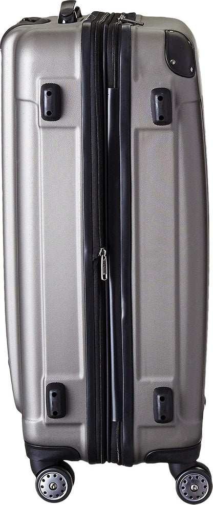 REACTION Renegade Luggage Expandable 8-Wheel Spinner Lightweight Hardside Suitcase, Navy Blue, 20-Inch Carry On