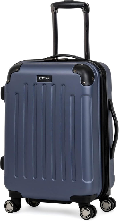 REACTION Renegade Luggage Expandable 8-Wheel Spinner Lightweight Hardside Suitcase, Navy Blue, 20-Inch Carry On