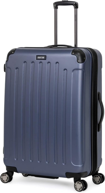 REACTION Renegade Luggage Expandable 8-Wheel Spinner Lightweight Hardside Suitcase, Navy Blue, 20-Inch Carry On