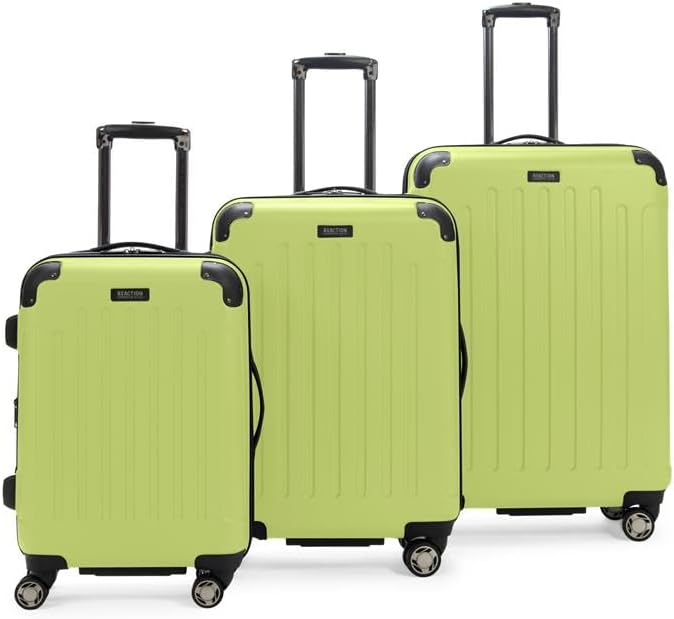 REACTION Renegade Luggage Expandable 8-Wheel Spinner Lightweight Hardside Suitcase, Navy Blue, 20-Inch Carry On