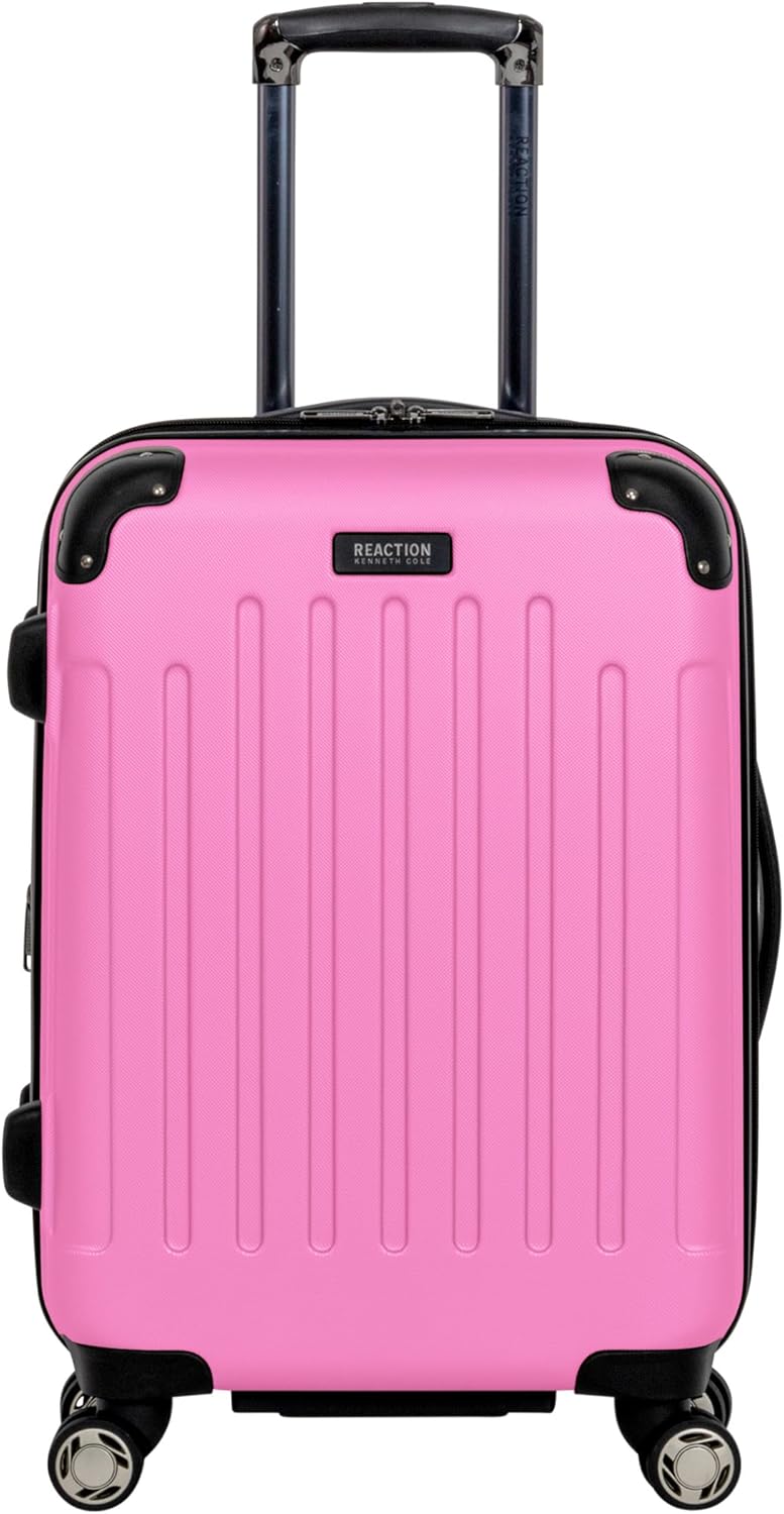 REACTION Renegade Luggage Expandable 8-Wheel Spinner Lightweight Hardside Suitcase, Navy Blue, 20-Inch Carry On