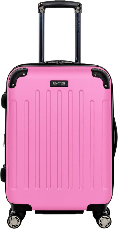 REACTION Renegade Luggage Expandable 8-Wheel Spinner Lightweight Hardside Suitcase, Navy Blue, 20-Inch Carry On